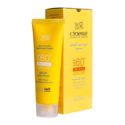کرم ضد آفتاب Spf60 سینره (Cinere) بدون رنگ مناسب پوست معمولی و خشک حجم 50 میلی لیتر