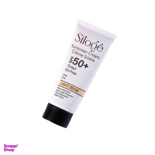 کرم ضد آفتاب Spf50 سیلوژه (Siloge) رنگ بژ روشن فاقد چربی حجم 40 میلی لیتر