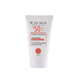 کرم ضدآفتاب رنگی Spf50 اسکن اسکین (Scan Skin) مناسب پوست نرمال حجم 40 میلی لیتر