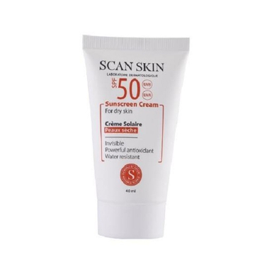 کرم ضدآفتاب Spf50 اسکن اسکین (Scan Skin) فاقد رنگ مناسب پوست خشک حجم 40 میلی لیتر