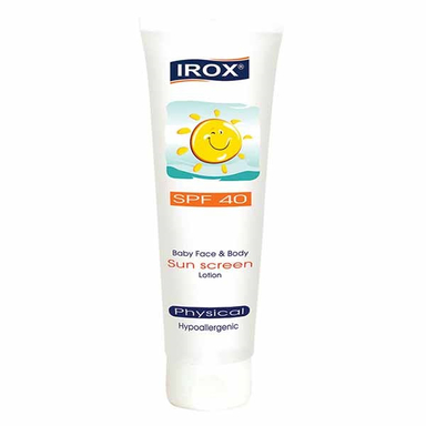 لوسیون ضدآفتاب کودک Spf40 ایروکس (Irox) وزن 60 گرم