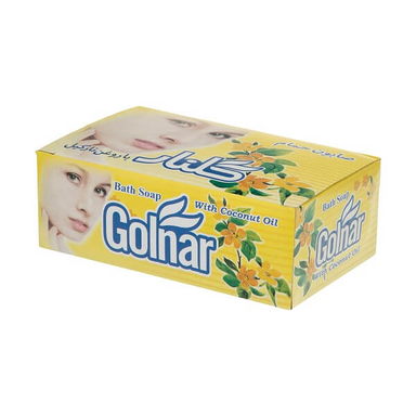 صابون گلنار (Golnar) رنگ زرد وزن 130 گرم بسته 6 عددی