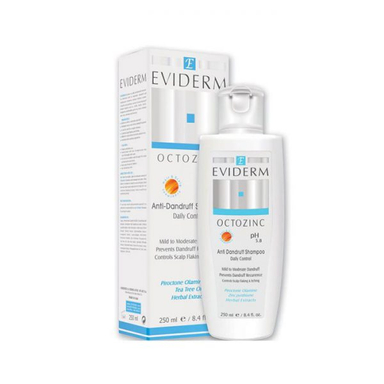 شامپو ضد شوره روزانه اویدرم (Eviderm) مدل Octozinc مناسب انواع مو 250 میلی لیتر