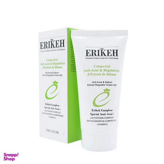 ژل کرم مرطوب کننده اریکه (Erikeh) مناسب پوست چرب و مختلط حجم 50 میلی لیتر