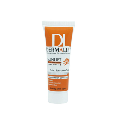 کرم ضد آفتاب رنگی Spf50 درمالیفت (Dermalift) مدل Sunlift حجم 40 میلی لیتر