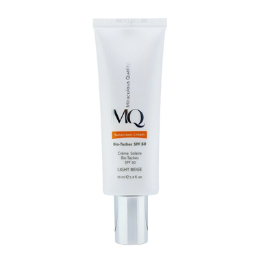 کرم ضد آفتاب Spf50 ام کیو (Mq) مدل Biotaches مناسب انواع پوست حجم 55 میلی لیتر