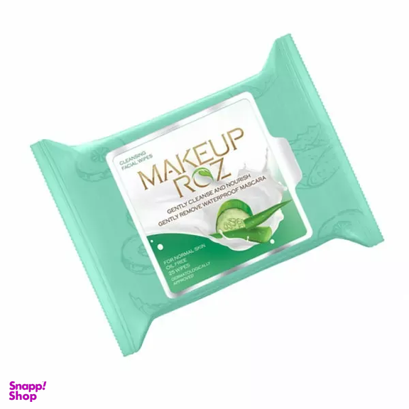 دستمال مرطوب میکاپ رز (Makeup Rose) مدل Aloevera بسته 25 عددی