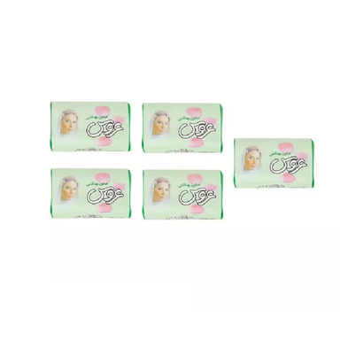 صابون آرایشی عروس (Aroos) رنگ سبز وزن 75 گرم بسته 5 عددی