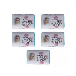 صابون آرایشی عروس (Aroos) رنگ سفید وزن 75 گرم بسته 5 عددی