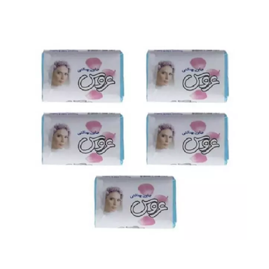 صابون آرایشی عروس (Aroos) رنگ سفید وزن 75 گرم بسته 5 عددی