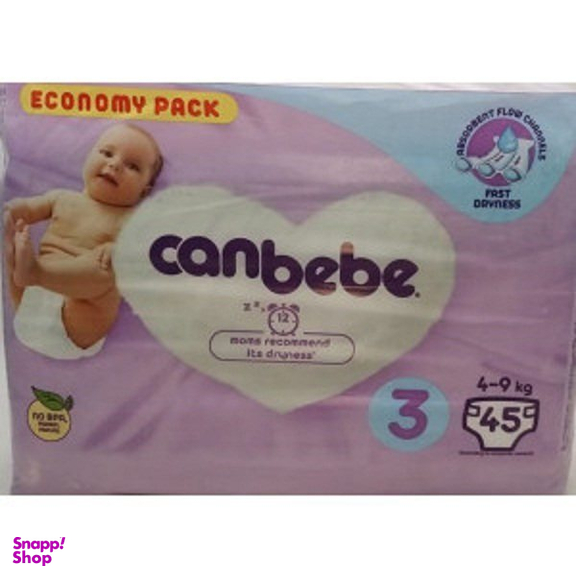 پوشک کودک جان به به (Canbebe) مدل Jumbo Paket سایز 3 بسته 45 عددی