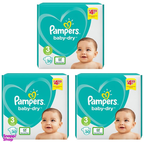 پوشک پمپرز (Pampers) مدل Baby Dry سایز 3 بسته 30 عددی