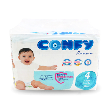 پوشک کودک کانفی (Confy) سایز 4 بسته 34 عددی