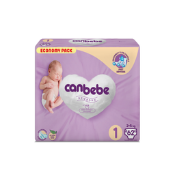 پوشک کودک جان به به (Canbebe) سایز 1 مدل Ekonomik بسته 62 عددی