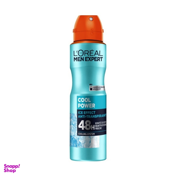 اسپری ضد تعریق مردانه لورآل مدل cool power حجم 250 میلی لیتر