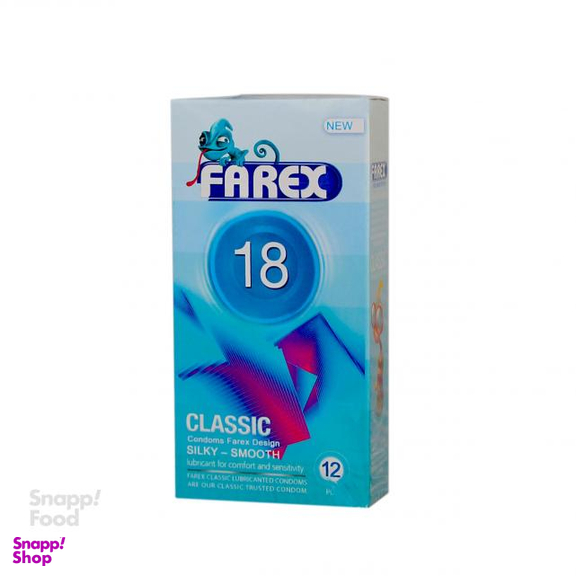 کاندوم فارکس (Farex) مدل Classic 18 بسته 12 عددی مجموعه 2 عددی