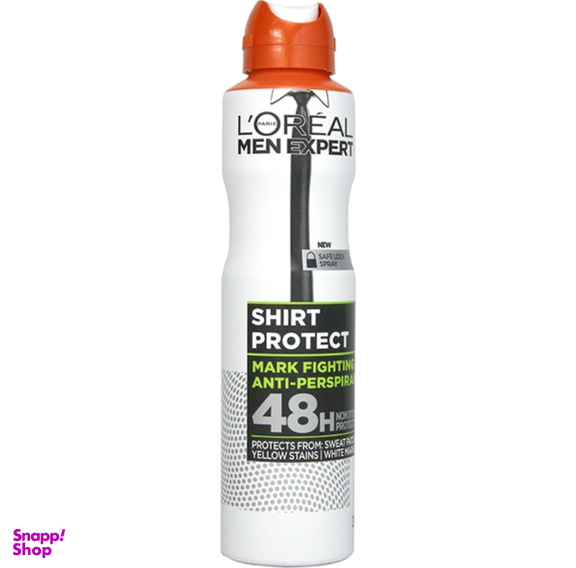 اسپری ضد تعریق مردانه لورآل مدل shirt protect حجم 250 میلی لیتر