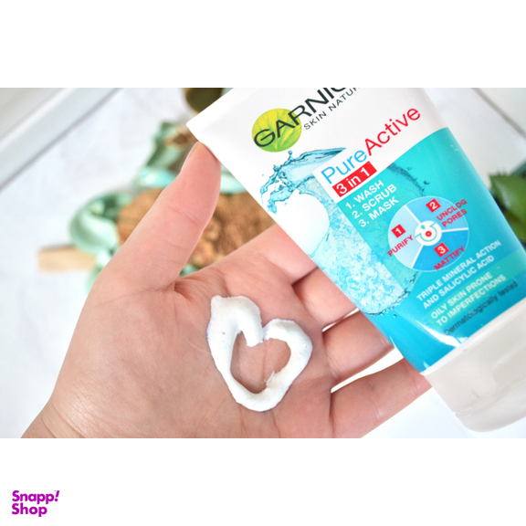 اسکراب لایه بردار گارنیه مدل Czysta Skora3w1 Z Glinka حجم 150 میلی لیتر