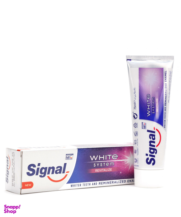 خمیر دندان سفید کننده سیگنال (Signal) مدل Revitalize حجم 75 میل لیتر
