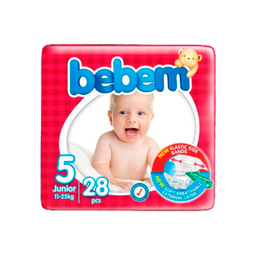 پوشک کودک ببم (Bebem) مدل New سایز 5 بسته 28 عددی