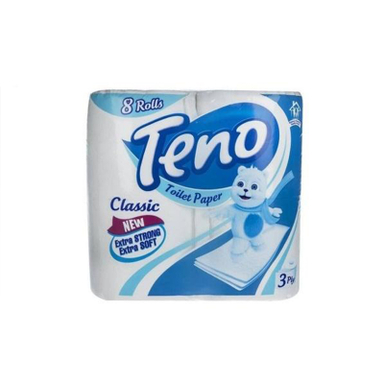 دستمال توالت تنو (Teno) بسته 8 عددی