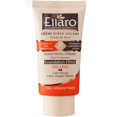 کرم ضد آفتاب فاقد چربی الارو (Ellaro) با SPF30 مدل High Protection حجم 40 میلی‌‌ لیتر