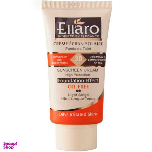 کرم ضد آفتاب فاقد چربی الارو (Ellaro) با SPF30 مدل High Protection حجم 40 میلی لیتر