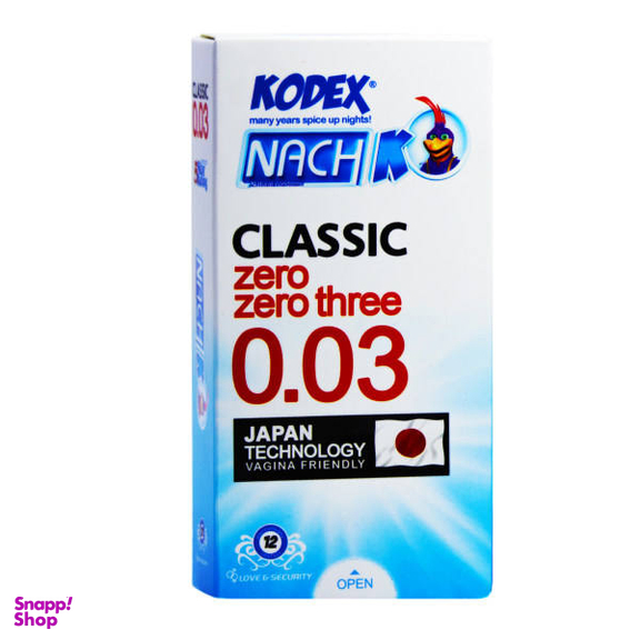 کاندوم بسیار نازک ناچ کدکس (Nach Kodex) مدل Classic Zero Three 0.03 بسته 12 عددی