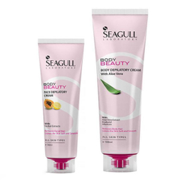 کرم موبر سی گل (Seagull) مدل Aloe Vera حجم 100 میلی لیتر به همراه کرم موبر صورت مدل Body Beauty حجم 50 میلی لیتر