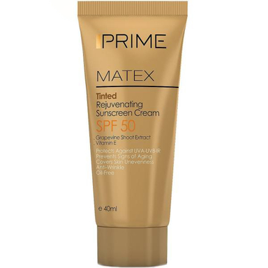 کرم ضد آفتاب جوان کننده پریم (Prime) مدل Matex Tinted SPF50