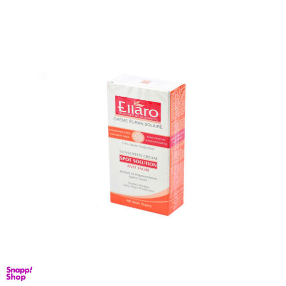 کرم ضد آفتاب و ضد لک الارو (Ellaro) مدل Spot Solution حجم 40 میلی لیتر