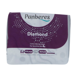 نوار بهداشتی بالدار پنبه ریز (Panberes) مدل دایموند بسته 10 عددی
