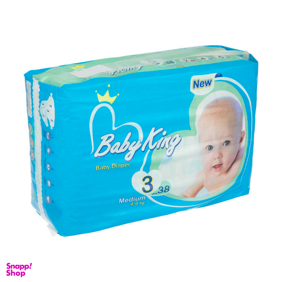 پوشک بی بی کینگ (Baby King) سایز 3 بسته 38 عددی