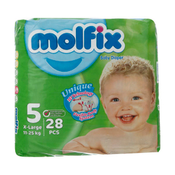 پوشک کودک مولفیکس سایز 5 بسته 28 عددی
