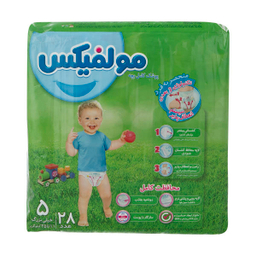 پوشک کودک مولفیکس سایز 5 بسته 28 عددی