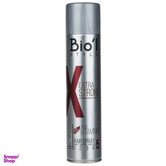 اسپری نگهدارنده حالت مو بیول (Biol) مدل Extra Strong حجم 300 میلی لیتر