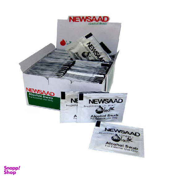 پنبه الکلی نیوساد (Newsaad) کد A100 بسته 100 عددی مجموعه 2 عددی