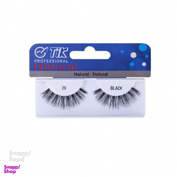چسب مژه مصنوعی فلش بیوتی (Flash Beauty) مدل Adhesive وزن 7 گرم + مژه مصنوعی جفتی تیک با نخ نامریی شماره TIK 20 مجموعه 2 عددی