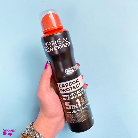 اسپری ضد تعریق مردانه لورآل (Loreal) مدل Carbon protect حجم 150 میلی لیتر