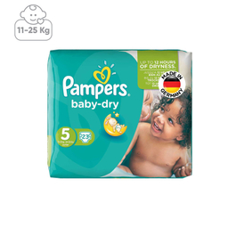 پوشک پمپرز (Pampers) مدل Baby-Dry کد 5 بسته 23 عددی