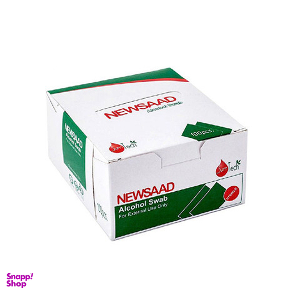 پنبه الکلی نیوساد (Newsaad) کد A100 بسته 100 عددی مجموعه 2 عددی