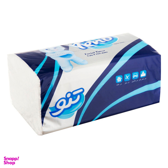 دستمال کاغذی 250 برگ تنو (Teno) مدل اقتصادی بسته 3 عددی