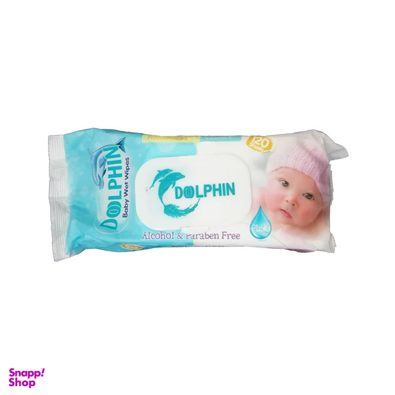 دستمال مرطوب کودک دلفین (Dolphin) کد A78 بسته 120 عددی