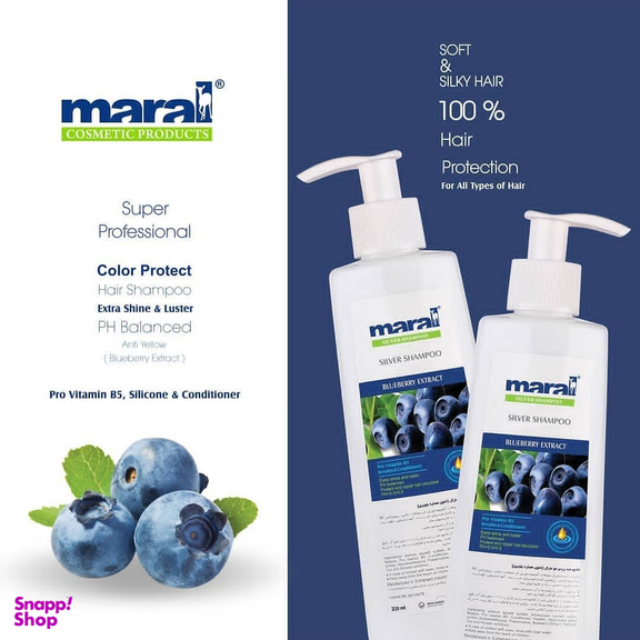 شامپو رنگ مو مارال (Maral) مدل بلوبری حجم 200 میلی لیتر