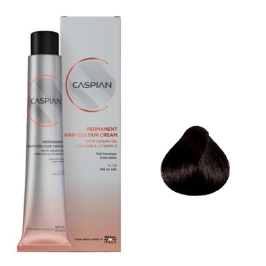رنگ مو کاسپین (CASPIAN) شماره 2٫0 حجم 100 میلی لیتر رنگ قهوه‌ای خیلی تیره