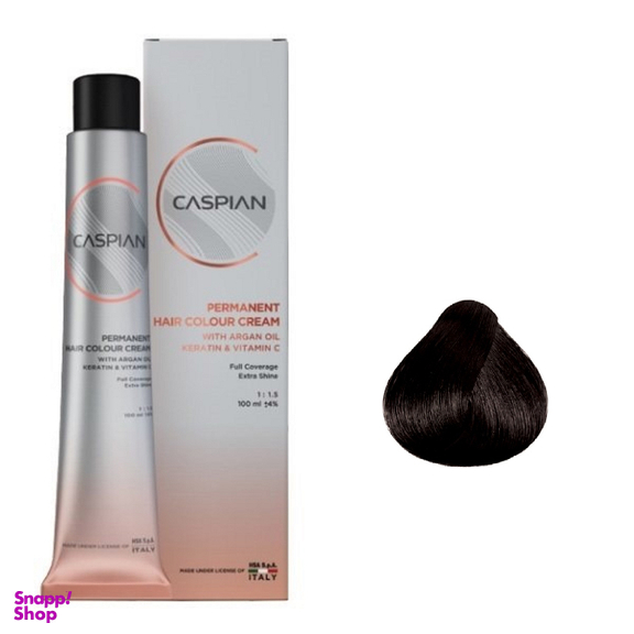 رنگ مو کاسپین (CASPIAN) شماره 2٫0 حجم 100 میلی لیتر رنگ قهوه‌ای خیلی تیره