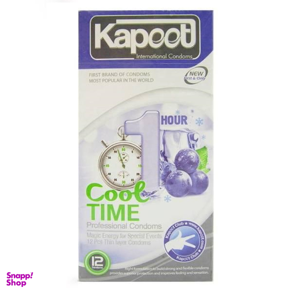 کاندوم تاخیری یک ساعته کاپوت (Kapoot) مدل Cool Time بسته 12 عددی