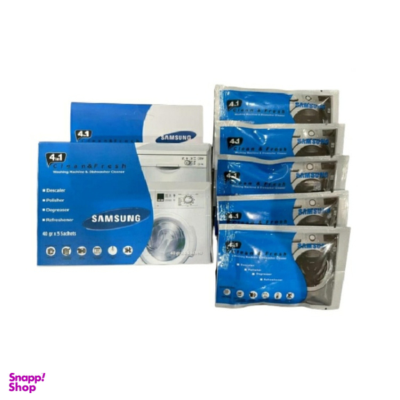 پودر جرم گیر ماشین لباسشویی و ظرفشویی مدل SGold بسته 5 عددی