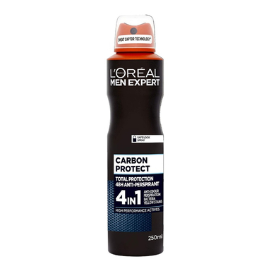 اسپری ضد تعریق مردانه لورآل (Loreal) مدل Carbon protect حجم 250 میلی لیتر