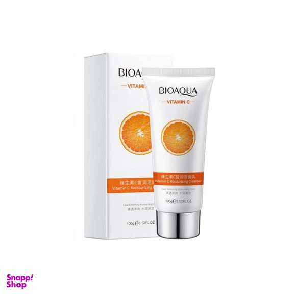 فوم شستشو صورت بایوآکوا مدل ویتامین C وزن 100 گرم